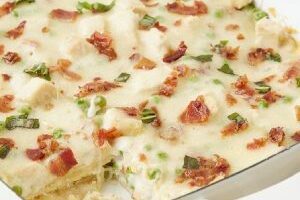 lasaña carbonara