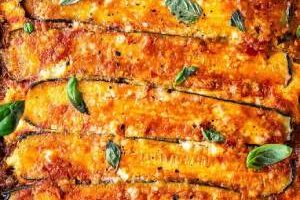 lasaña de calabacín y queso